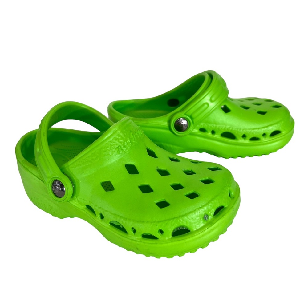 NothinZ Children Clogs Green Unisex Kids Sling Back Crocs Alternative
